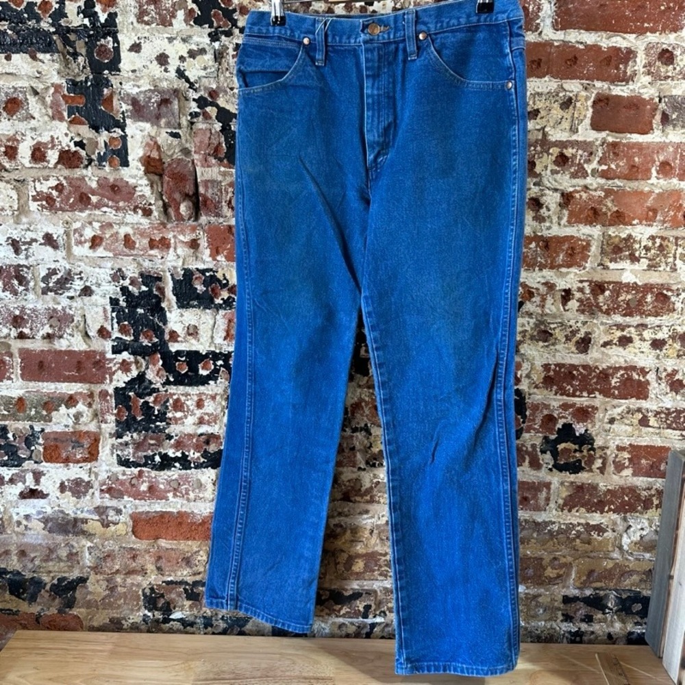 Wrangler Jeans 34x31 western rodeo cowboy cut 936DEN Blue Denim